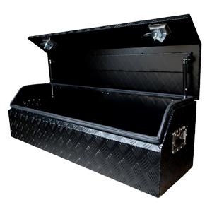 caja de herramientas de camión de aluminio negro